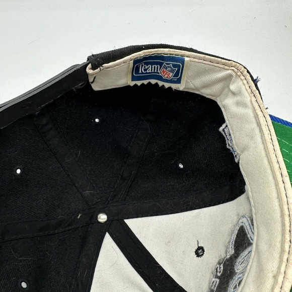 VTG Sports Specialties Seattle Seahawks Script NFL Snapback Hat Cap Black Wool - Picture 7 of 9